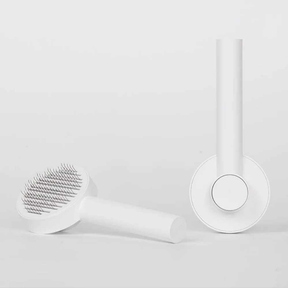 2/$15 - Pet Grooming Brush For Dogs & Cats Push Easy Clean Curved Soft Bristles
